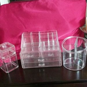 5 Piece Acrylic Makeup Organizer
